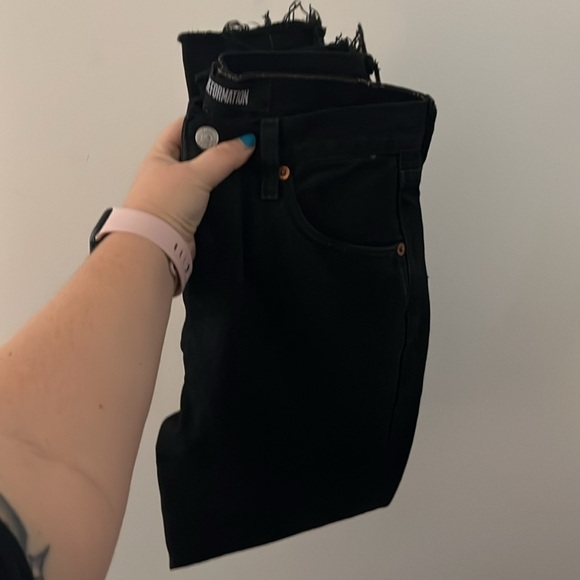 REFORMATION x LEVI’s Repurposed Black Jeans Button Fly Size 24 - Picture 14 of 14